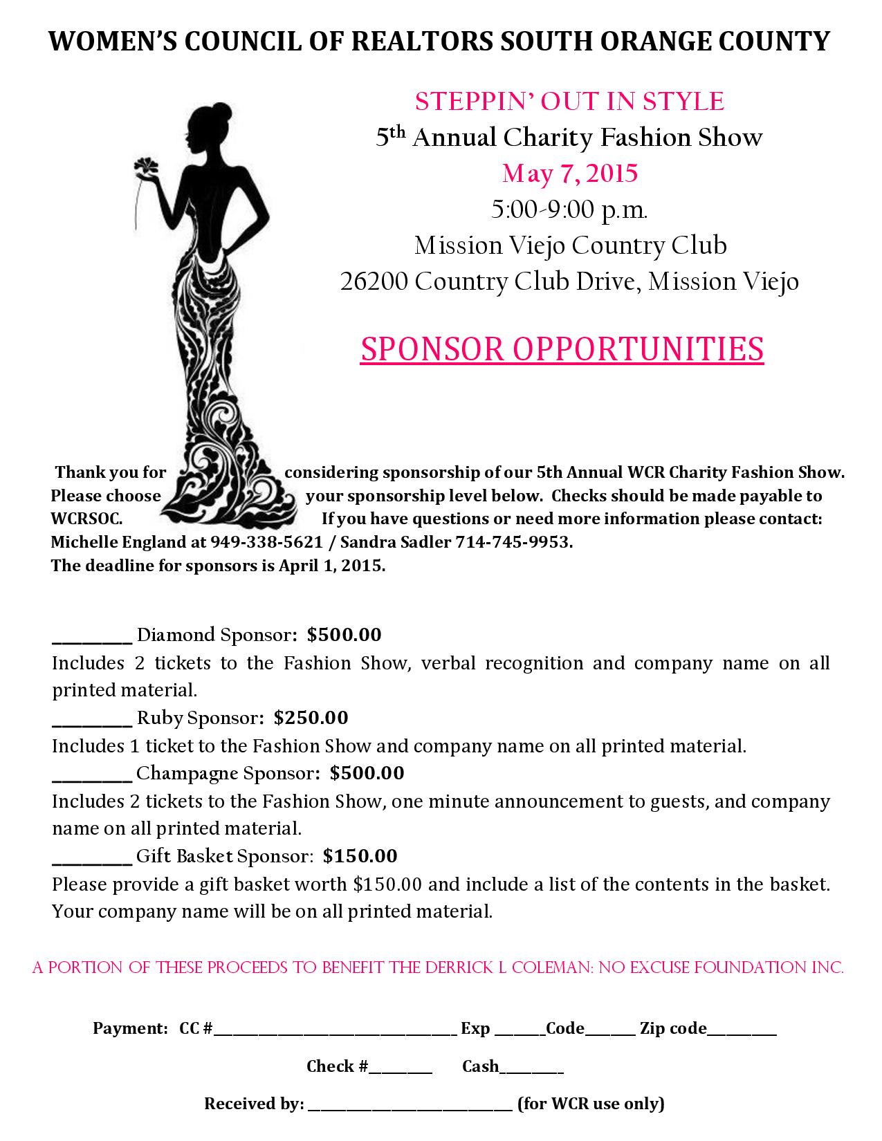 Sponsorship Letter Template For Fashion Show